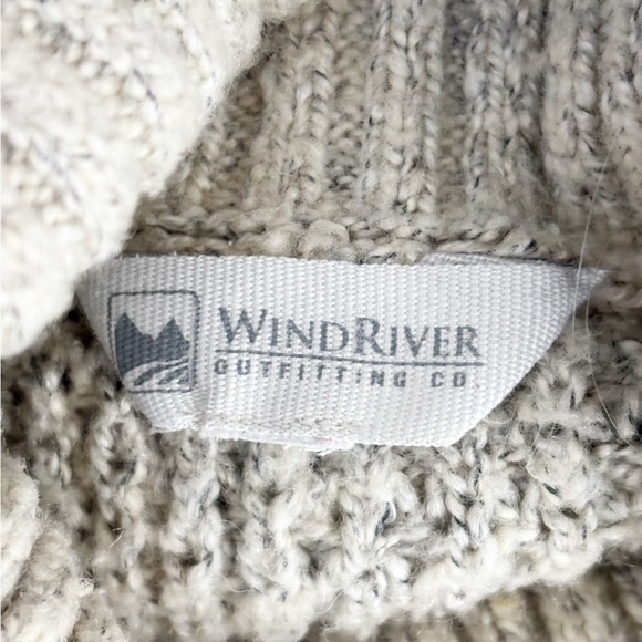 Wind River Chunky Waffle Knit Turtleneck Oatmeal XL - Neutral Cozy Sweater - Picture 5 of 9